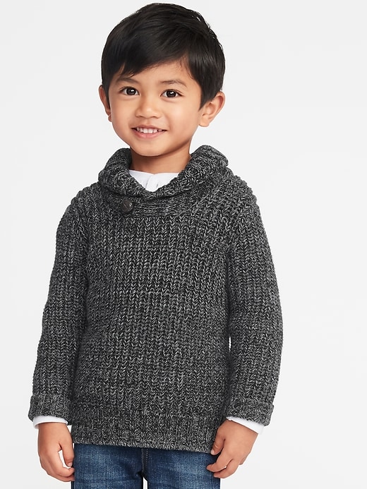 View large product image 1 of 4. Shawl-Collar Sweater for Toddler Boys