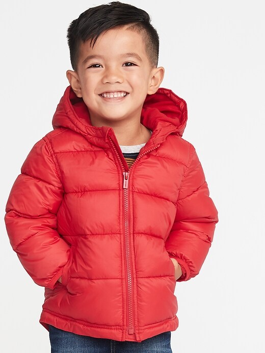 View large product image 1 of 1. Hooded Frost-Free Puffer Jacket for Toddler Boys
