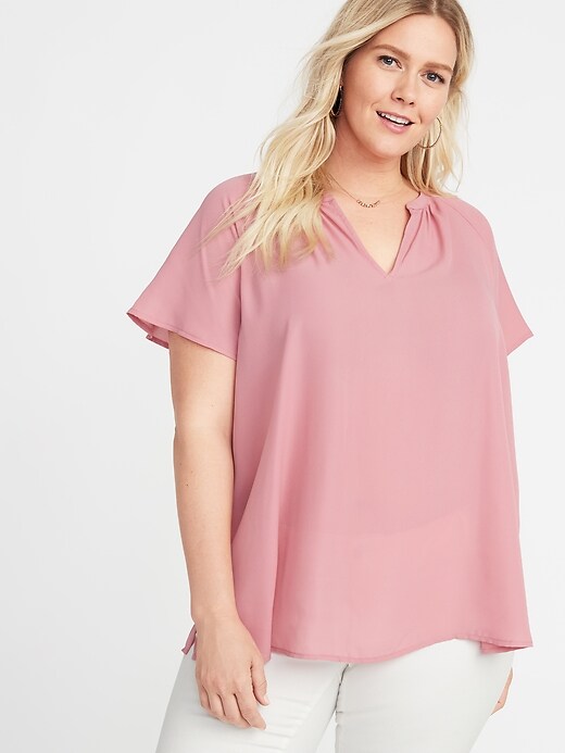 Georgette Plus-Size Cocoon Top | Old Navy