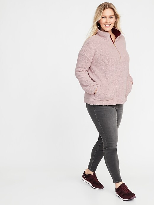 Image number 3 showing, Sherpa 1/4-Zip Plus-Size Popover