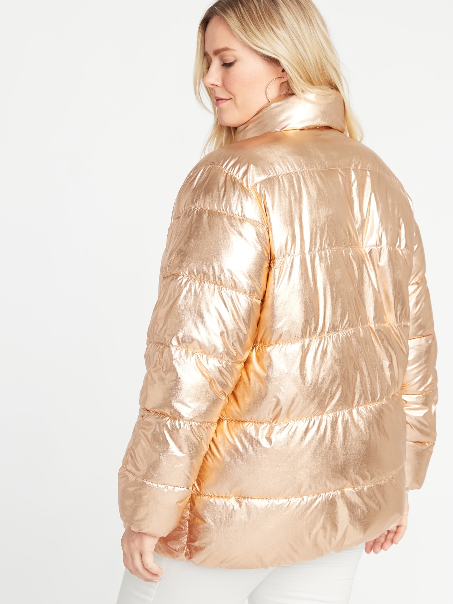 PlusSize Metallic FrostFree Jacket Old Navy