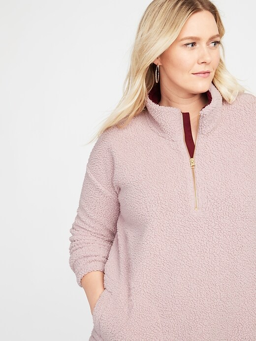 Image number 4 showing, Sherpa 1/4-Zip Plus-Size Popover