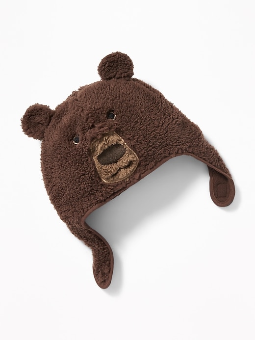 View large product image 1 of 1. Sherpa Bear Trapper Hat For Toddler Boys