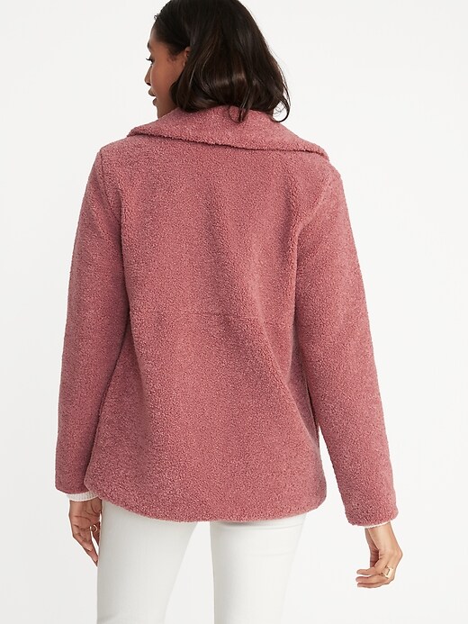 Image number 2 showing, Oversized Sherpa Coat for Women