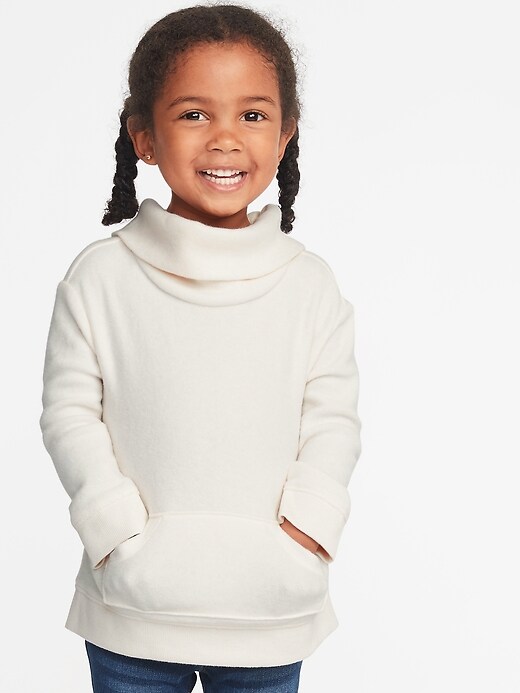 View large product image 1 of 1. Cozy Cowl-Neck Pullover for Toddler Girls