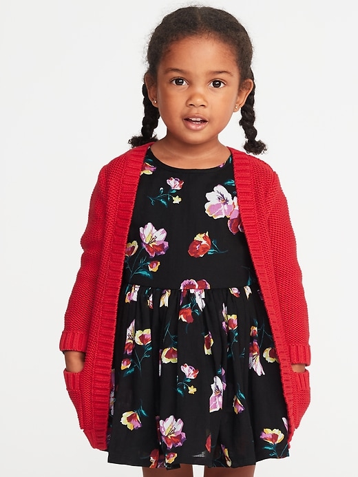 View large product image 1 of 1. Open-Front Sweater for Toddler Girls