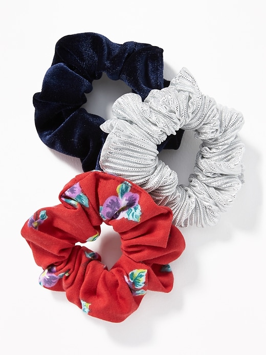 View large product image 1 of 1. Scrunchie Hair-Tie 3-Pack for Women
