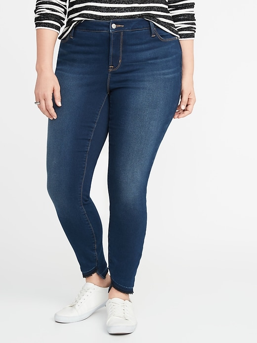 Image number 1 showing, High-Rise Built-In Warm Rockstar Super Skinny Plus-Size Jeans