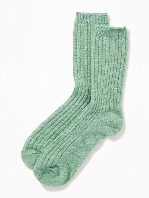 View large product image 1 of 1. Soft-Brushed Rib-Knit Socks for Women
