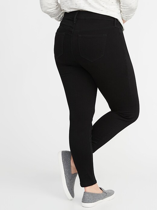 Image number 2 showing, High-Rise Secret-Slim Pockets + Waistband Built-In Warm Rockstar Super Skinny Plus-Size Jeans