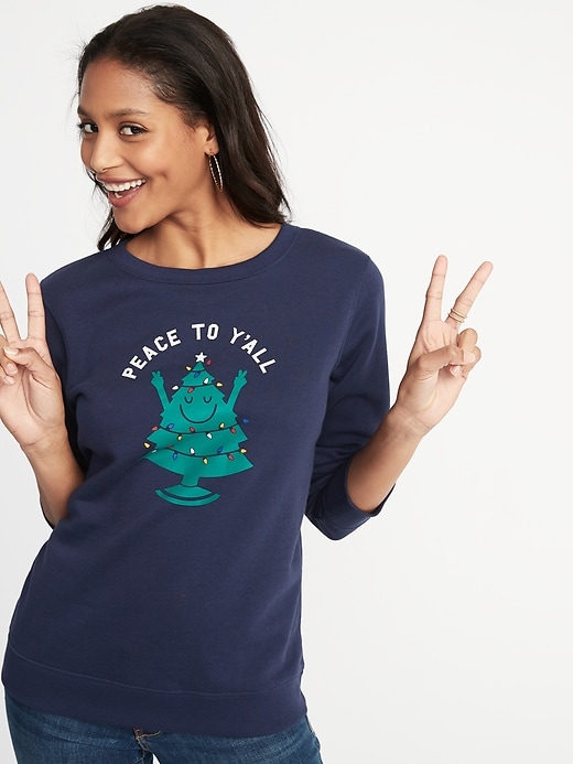 ChristmasGraphic Vintage Sweatshirt for Women Old Navy