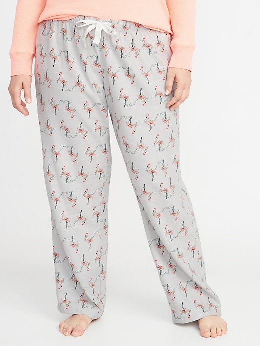View large product image 1 of 1. Patterned Plus-Size Flannel Sleep Pants