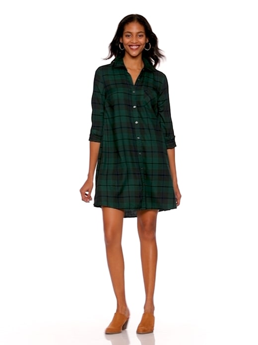 Old navy clearance plaid shirt dress