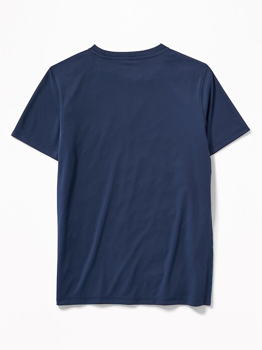 View large product image 2 of 3. Go-Dry Gradient-Stripe Performance Tee For Boys