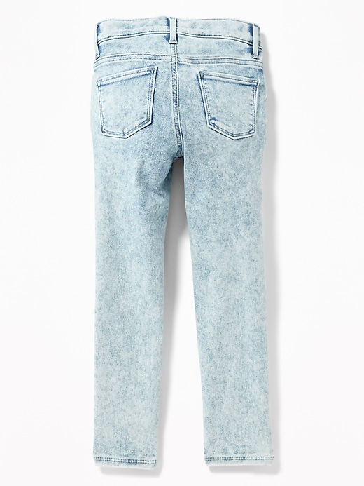 View large product image 2 of 3. Ballerina Acid-Wash 360&#176 Stretch Crop Jeggings for Girls