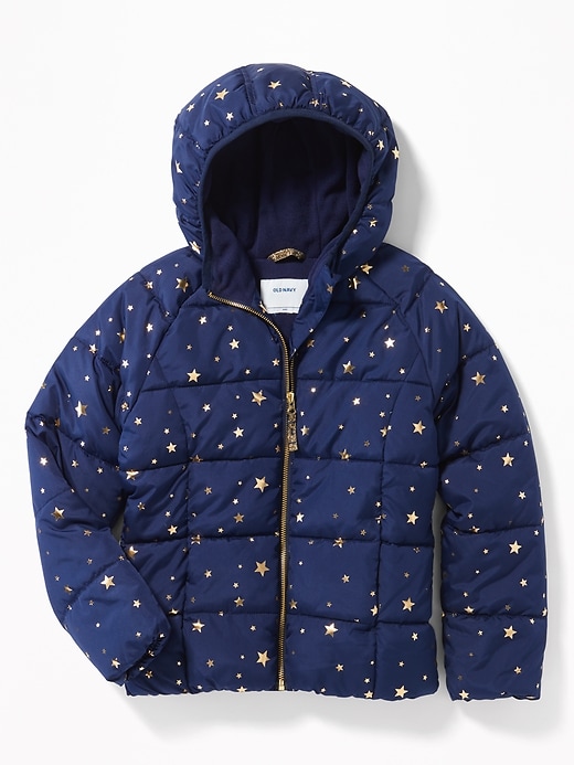 View large product image 1 of 3. Wind-Resistant Frost-Free Puffer Jacket for Girls