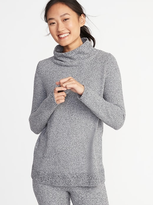 Image number 1 showing, Mock-Neck Sweater-Knit Tunic for Women