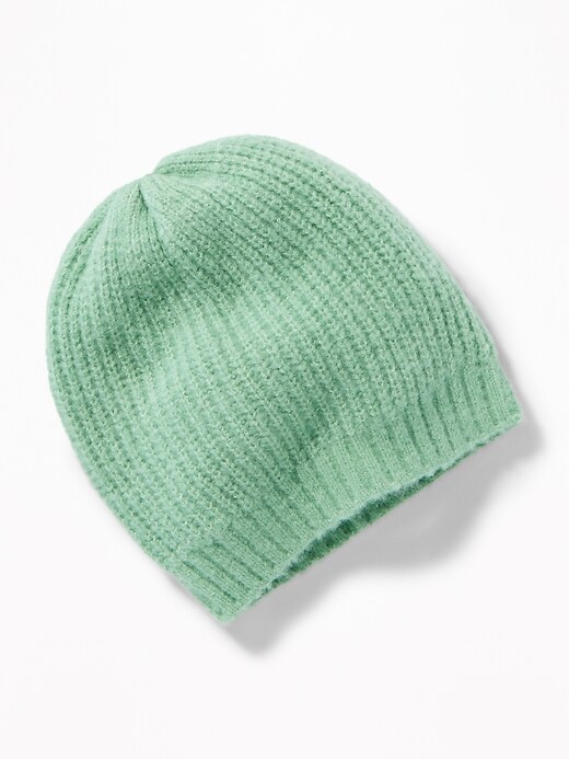 View large product image 2 of 2. Soft-Brushed Sweater-Knit Beanie for Women