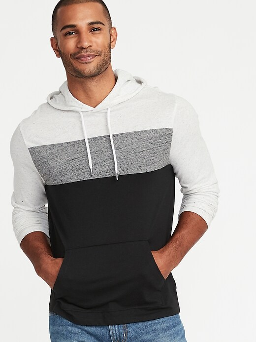 Image number 1 showing, Color-Blocked Hooded Tee