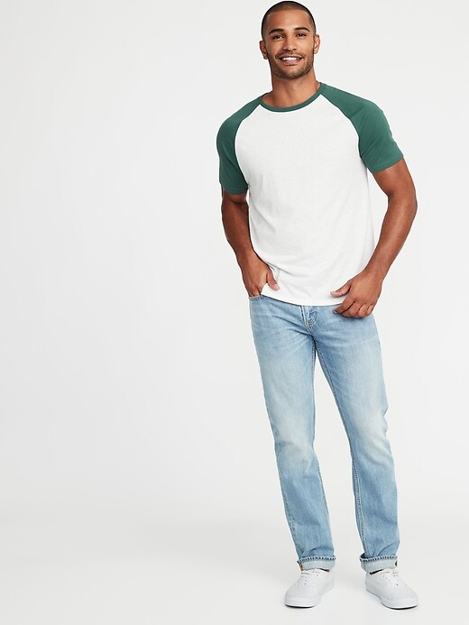 Image number 3 showing, Soft-Washed Color-Block Raglan T-Shirt for Men