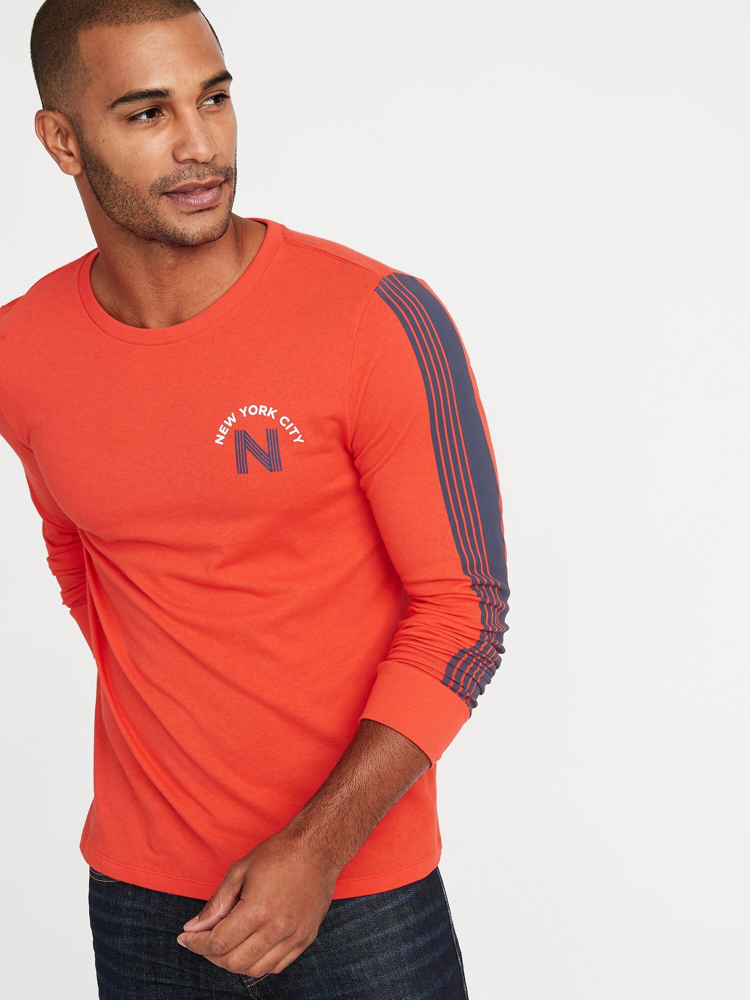 Soft-Washed Long-Sleeve Graphic Tee for Men | Old Navy