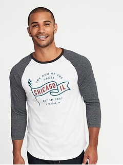 navy white baseball tee