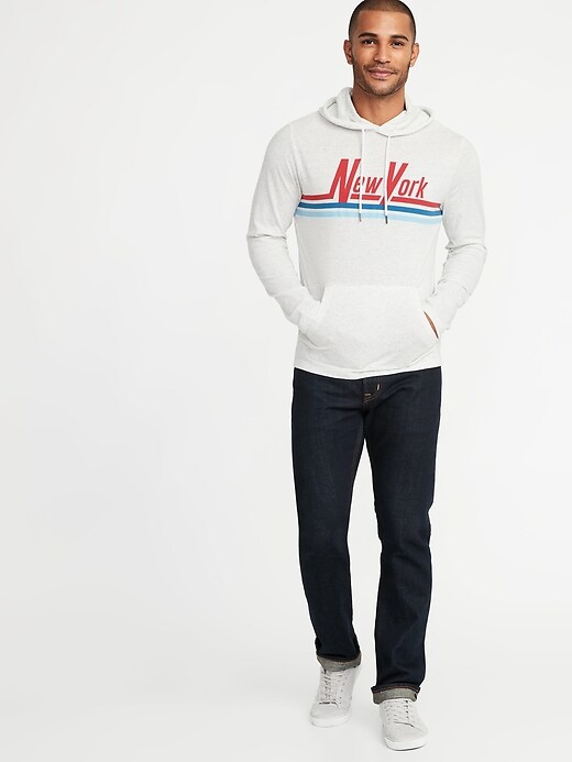 Image number 3 showing, "New York" Graphic Lightweight Pullover Hoodie