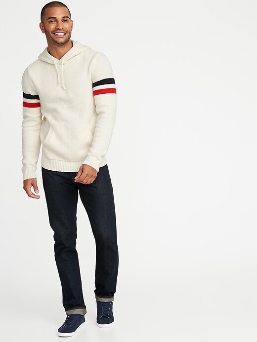Image number 3 showing, Built-In Flex Sleeve-Stripe Sweater Hoodie