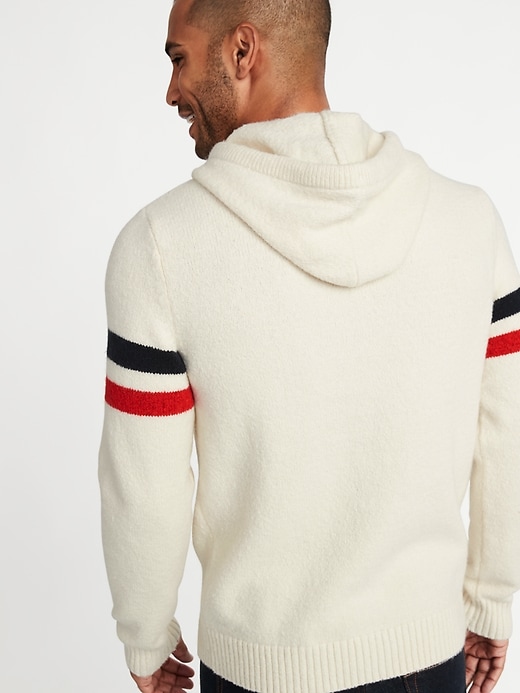 Image number 2 showing, Built-In Flex Sleeve-Stripe Sweater Hoodie