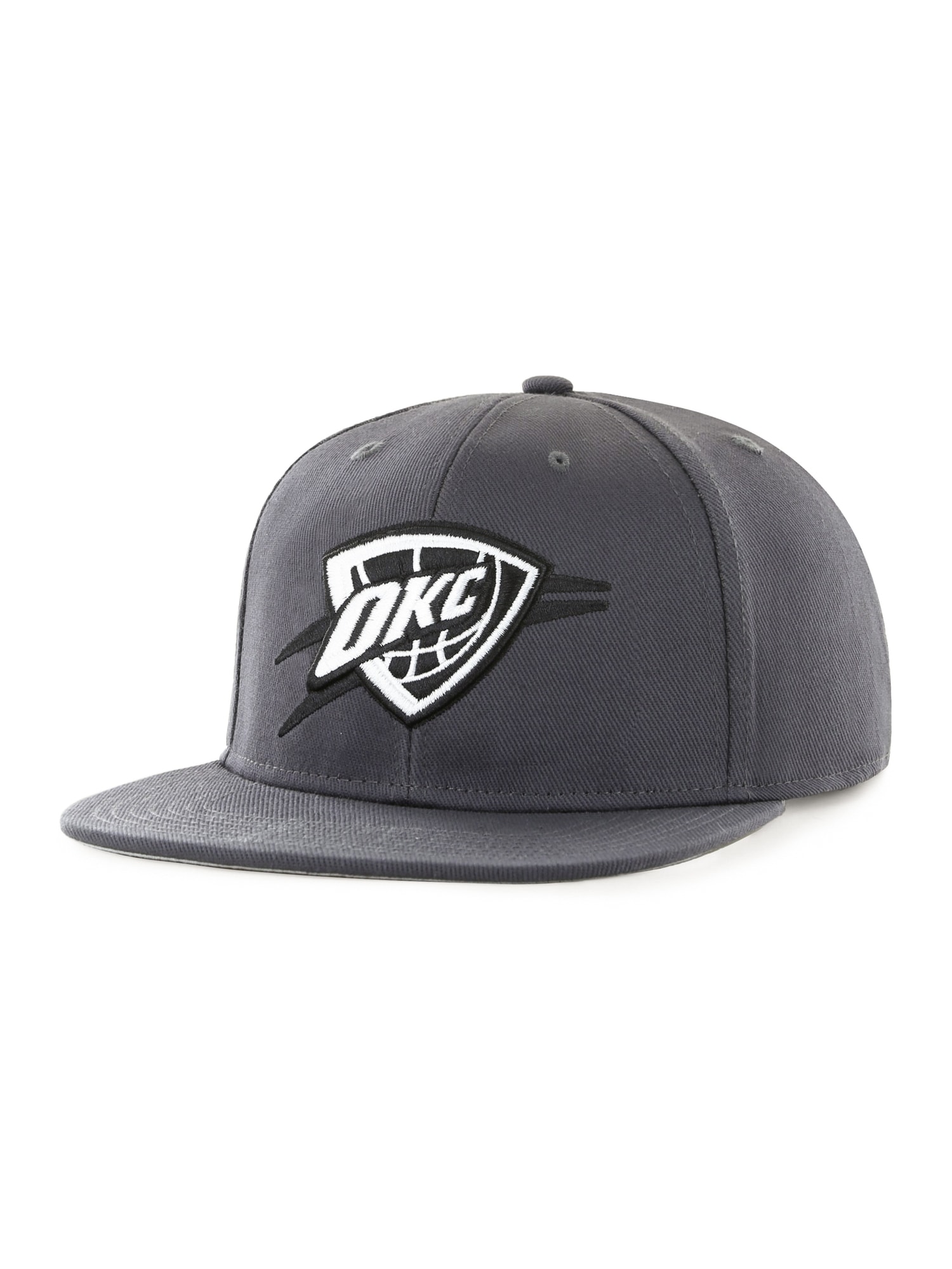 Men's Mitchell & Ness Black/White Oklahoma City Thunder Snapback Adjustable  Hat