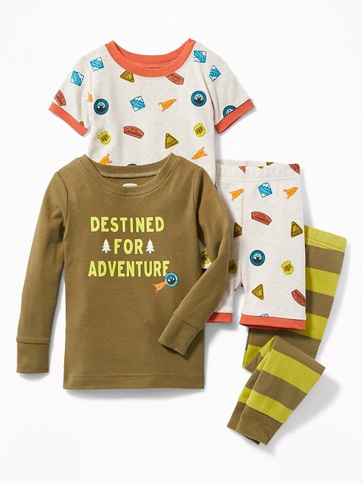 View large product image 1 of 1. "Destined For Adventure" 4-Piece Sleep Set For Toddler & Baby