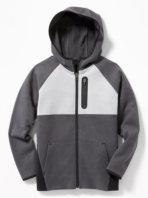 View large product image 1 of 3. Dynamic Fleece Color-Block  Zip Hoodie for Boys