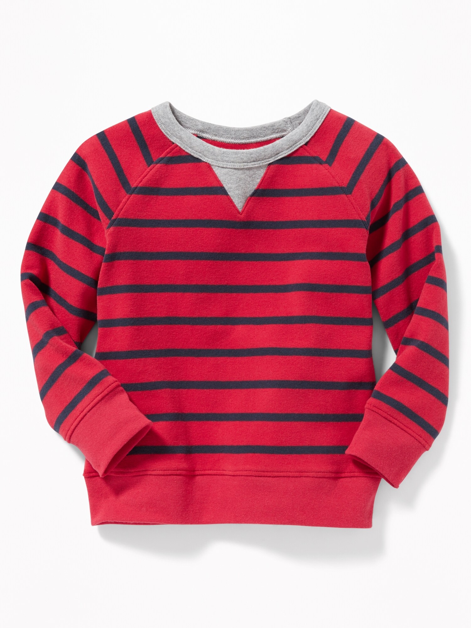 Striped Raglan Crew-Neck Sweatshirt for Toddler Boys | Old Navy