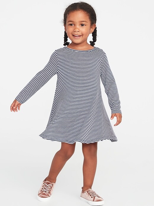 View large product image 1 of 1. Cozy Stretch Swing Dress for Toddler Girls