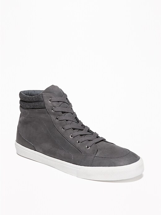 View large product image 1 of 1. Mid-Top Faux-Suede Sneakers
