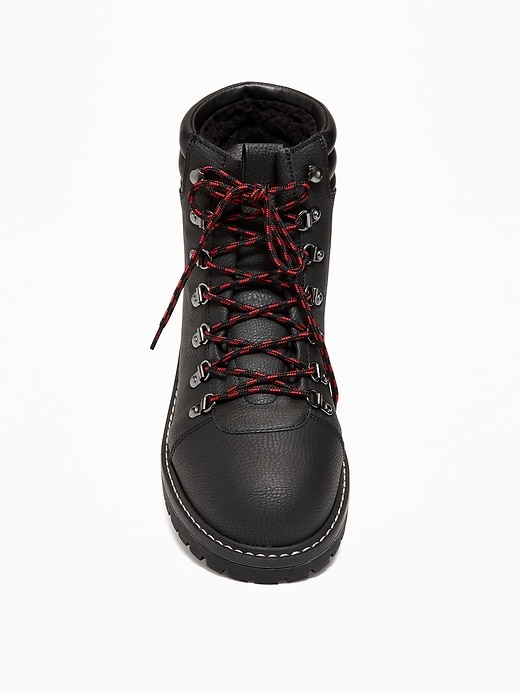 View large product image 2 of 3. Sherpa-Lined Hiking Boots