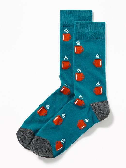 View large product image 1 of 1. Printed Crew Socks