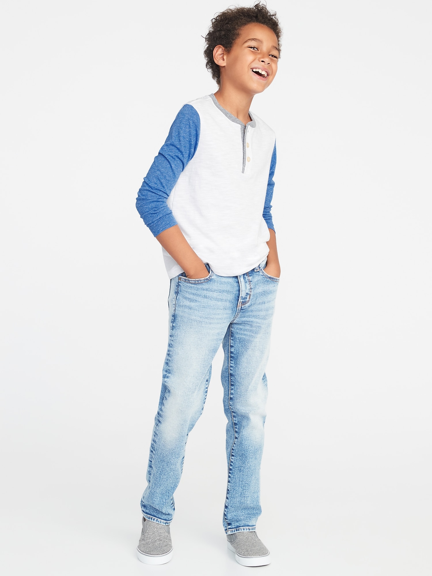 Color-Blocked Henley For Boys | Old Navy