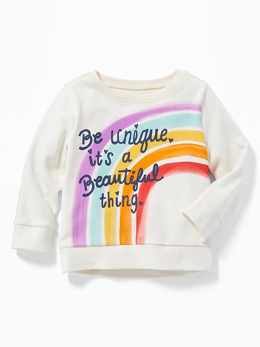 View large product image 1 of 2. Relaxed Graphic Sweatshirt for Toddler Girls