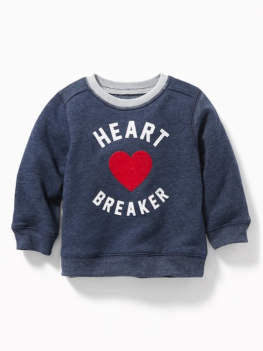 View large product image 1 of 2. "Heart Breaker" Graphic Sweatshirt for Baby