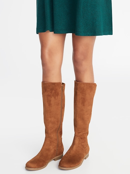 Image number 2 showing, Tall Faux-Suede Boots for Women