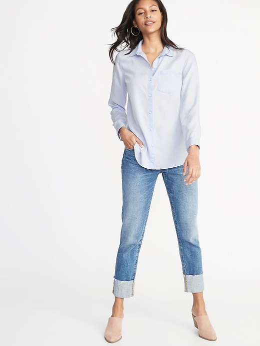 Image number 3 showing, Relaxed Tencel&#174 Shirt for Women