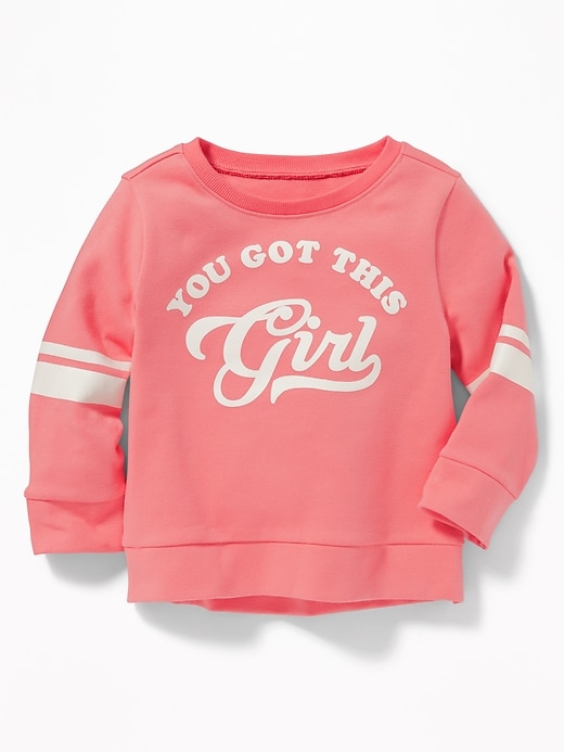View large product image 1 of 1. Relaxed Graphic Sweatshirt for Toddler Girls