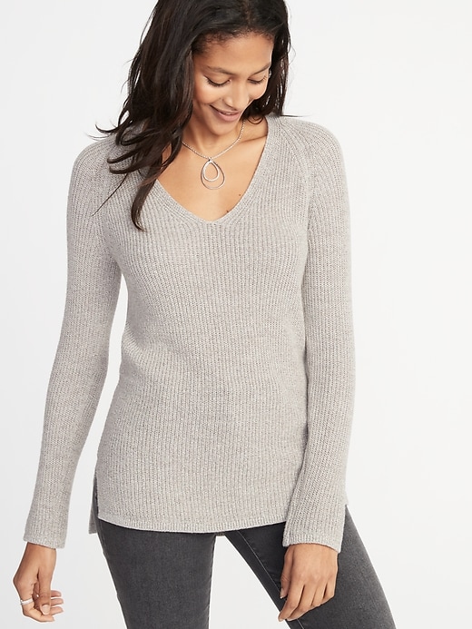 Shaker-Stitch V-Neck Sweater for Women | Old Navy