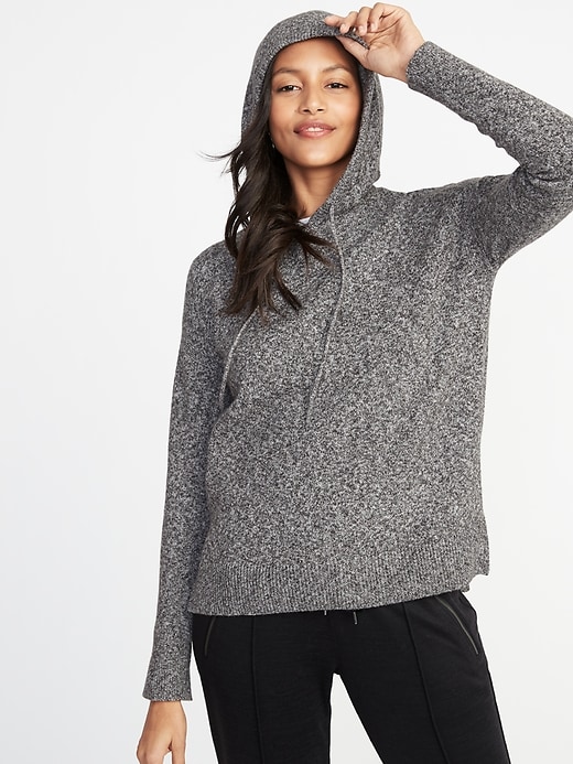 Sweater-Knit Pullover Hoodie for Women | Old Navy
