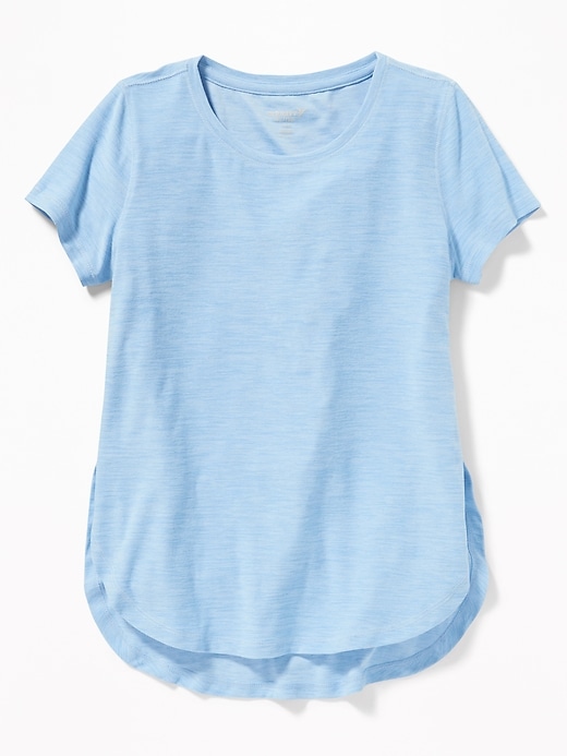 View large product image 1 of 1. Ultra-Soft Breathe ON Built-In Flex Tulip-Hem Tee for Girls