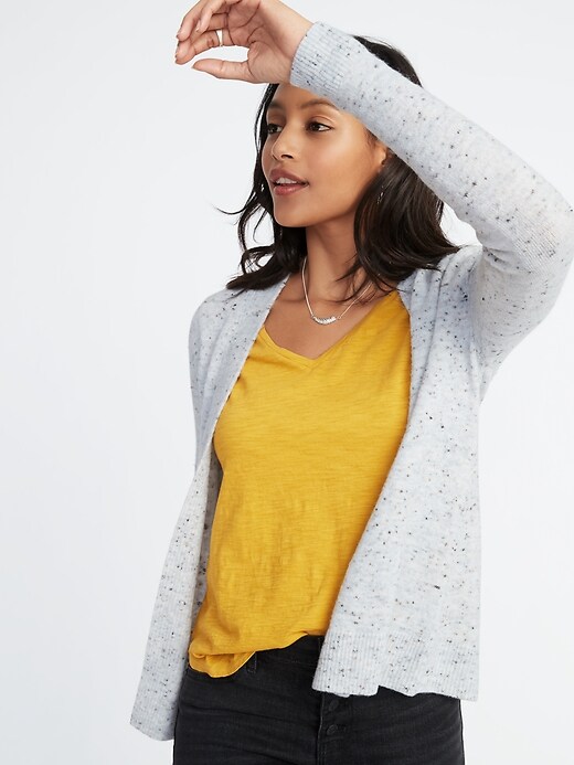 Image number 4 showing, Plush-Knit Open-Front Sweater for Women