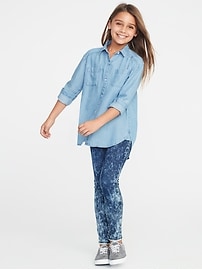 View large product image 3 of 3. Tencel&#174 Chambray Tunic Shirt for Girls