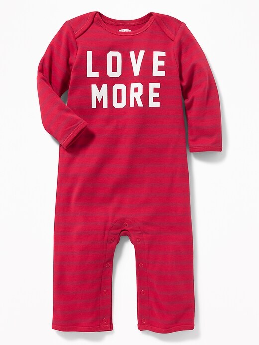 View large product image 1 of 2. Valentine-Graphic One-Piece for Baby