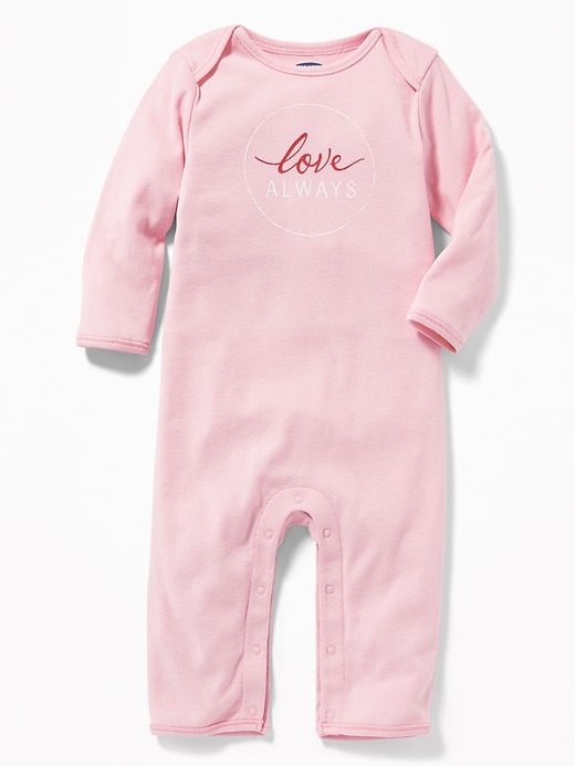 View large product image 1 of 2. Valentine-Graphic One-Piece for Baby